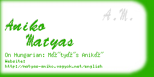 aniko matyas business card